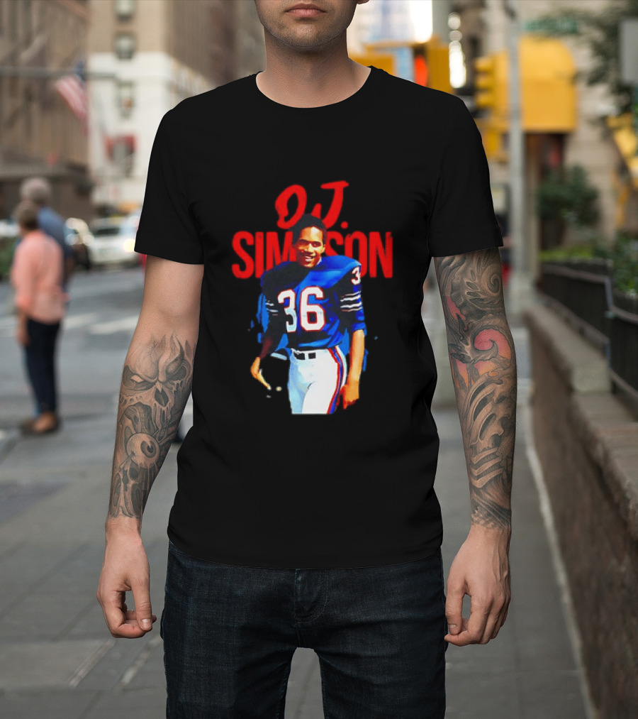 O.J. Simpson 36 Buffalo Bills Football Player T-Shirt