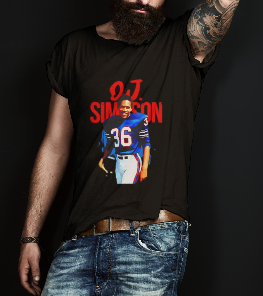 O.J. Simpson 36 Buffalo Bills Football Player T-Shirt