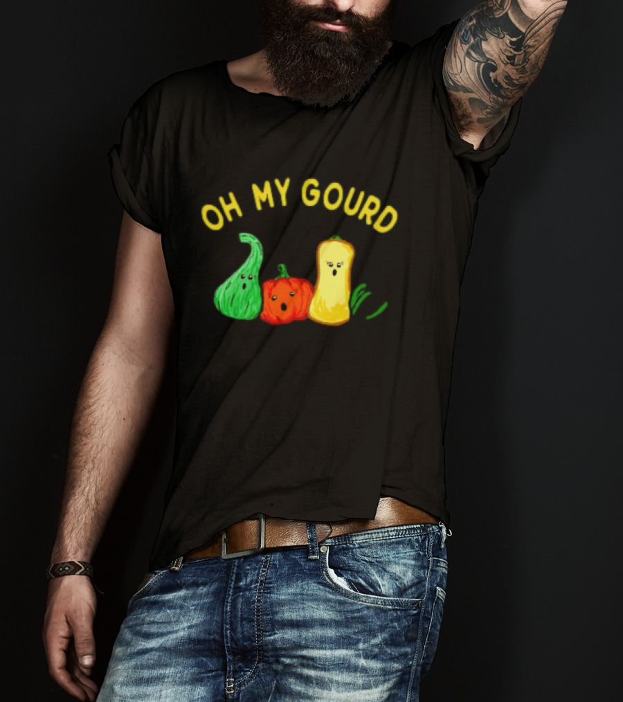 Oh My Gourd Funny Vegetable Trio Playful Pun T-Shirt