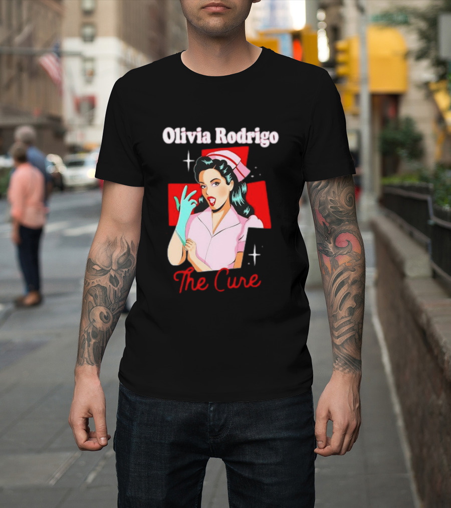 Olivia Rodrigo The Cure Pop Art Style Retro Nurse T-Shirt