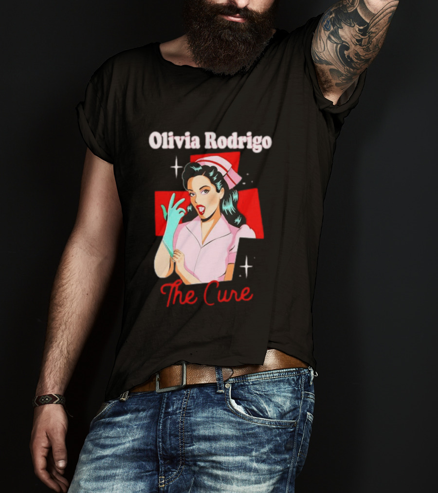 Olivia Rodrigo The Cure Pop Art Style Retro Nurse T-Shirt