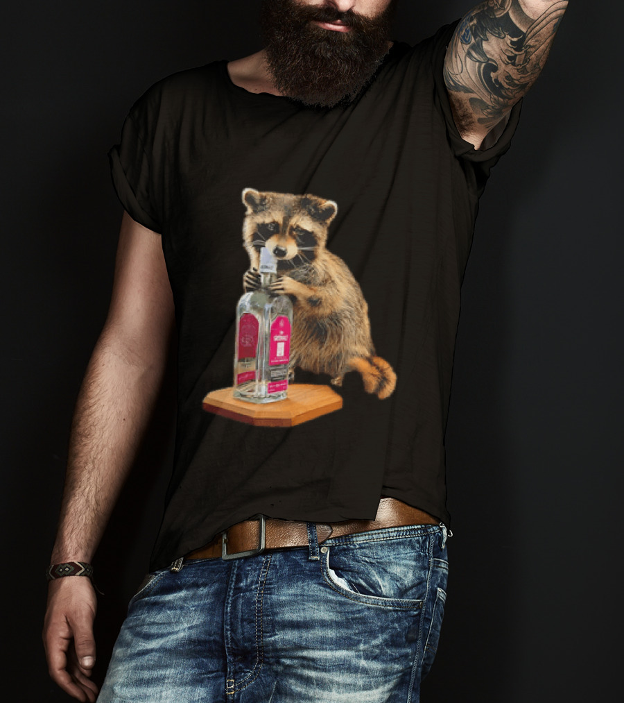 Erling Haaland Whiskey Raccoon Humor T-Shirt