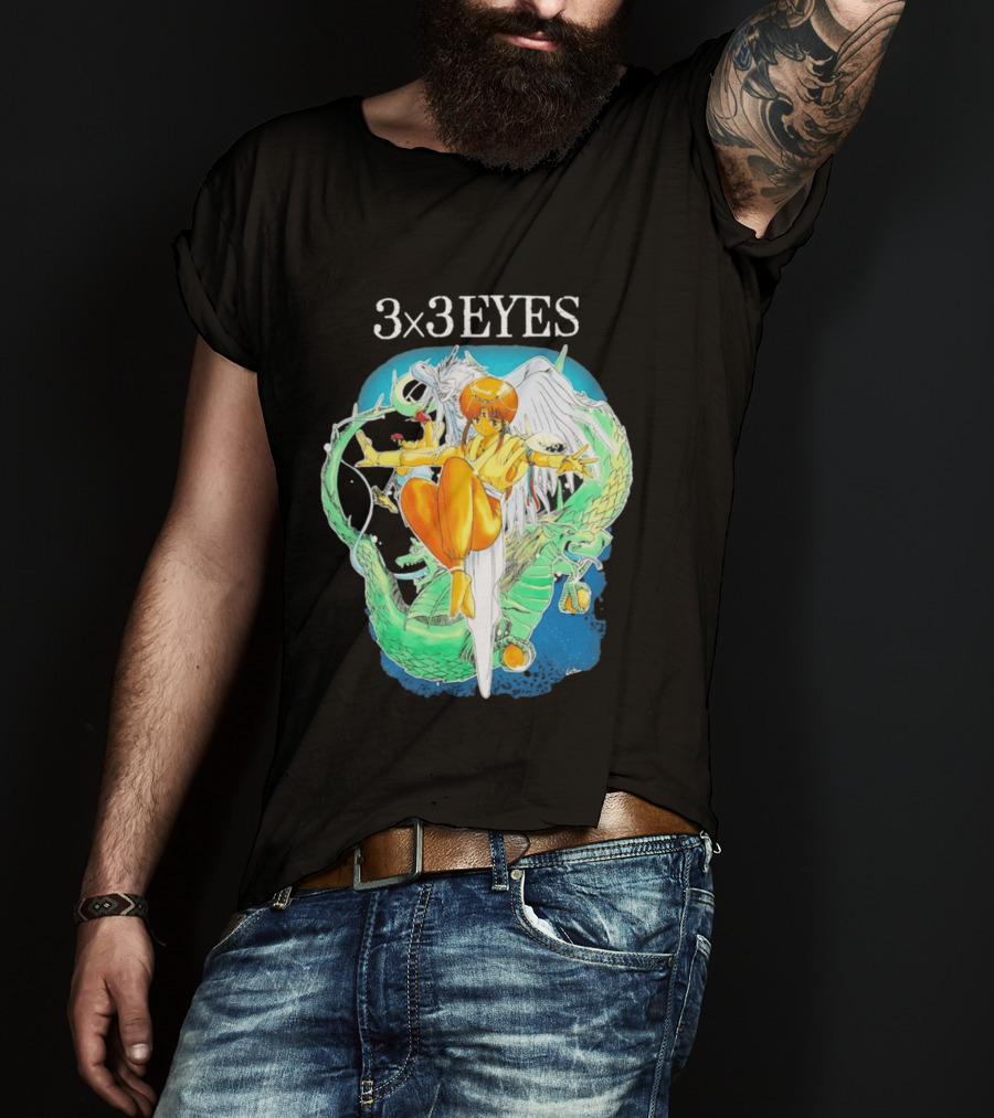 3×3 EYES Pai And Yakumo Winged Warrior Combat Scene T-Shirt