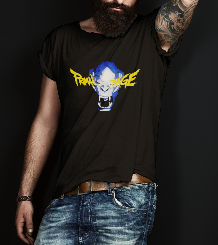 Primal Rage Roaring Gorilla Fierce Expression T-Shirt