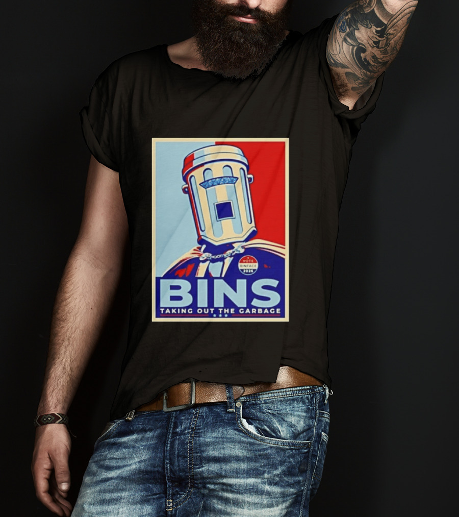 Binface Bins Hope Vote 2024 Taking Out The Garbage T-Shirt