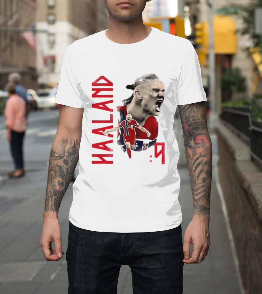 Haaland Norway National Soccer Star 9 T-Shirt