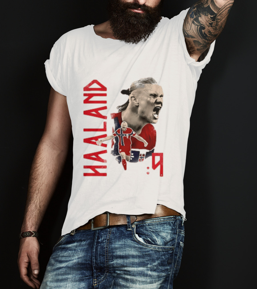 Haaland Norway National Soccer Star 9 T-Shirt