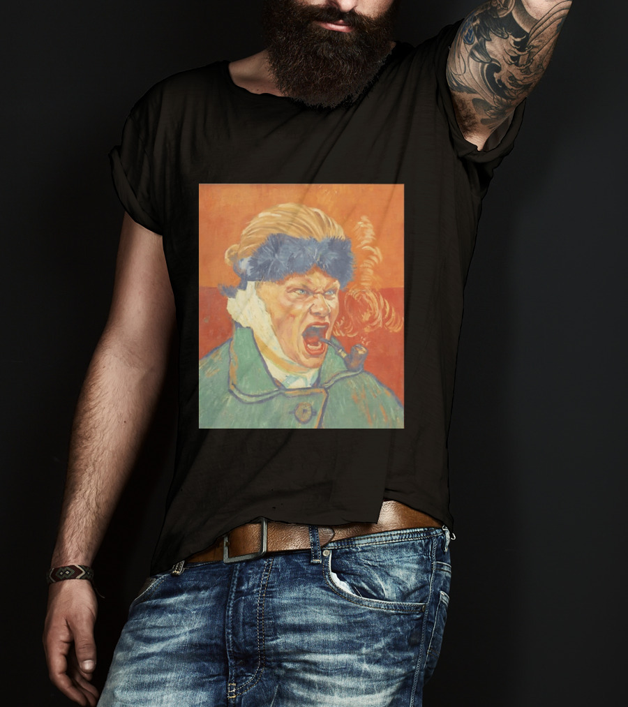 Erling Haaland Van Gogh Pipe Smoking T-Shirt