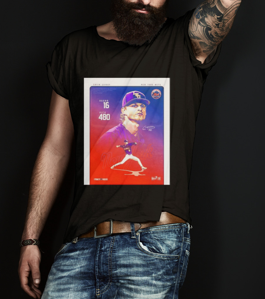 Gavin Guidry New York Mets Round 16 Pick 480 Draft 26 T-Shirt