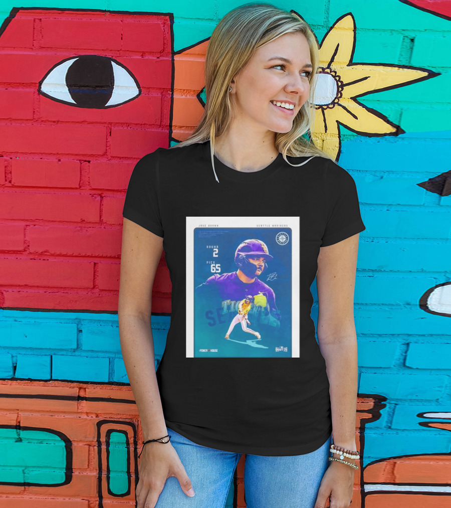 Jake Brown Seattle Mariners Round 2 Pick 65 Draft 26 Powerhouse T-Shirt