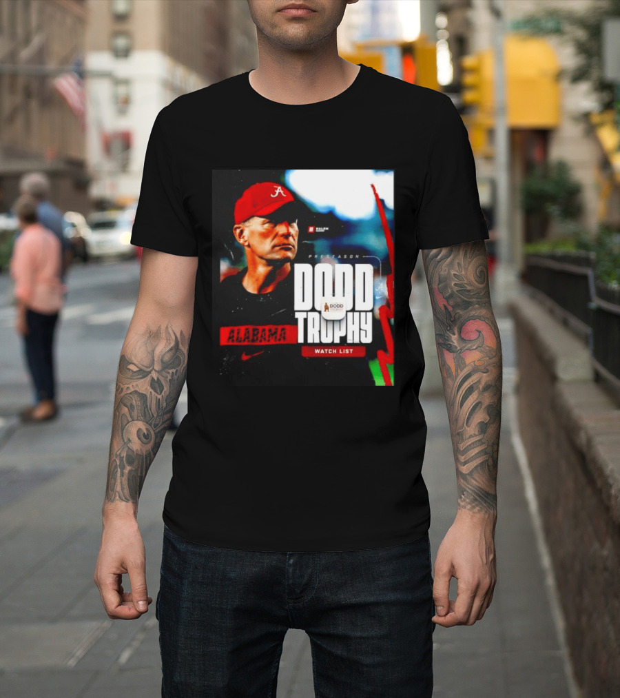 Alabama Crimson Tide Preseason Dodd Trophy List Kalen DeBoer Nike T-Shirt
