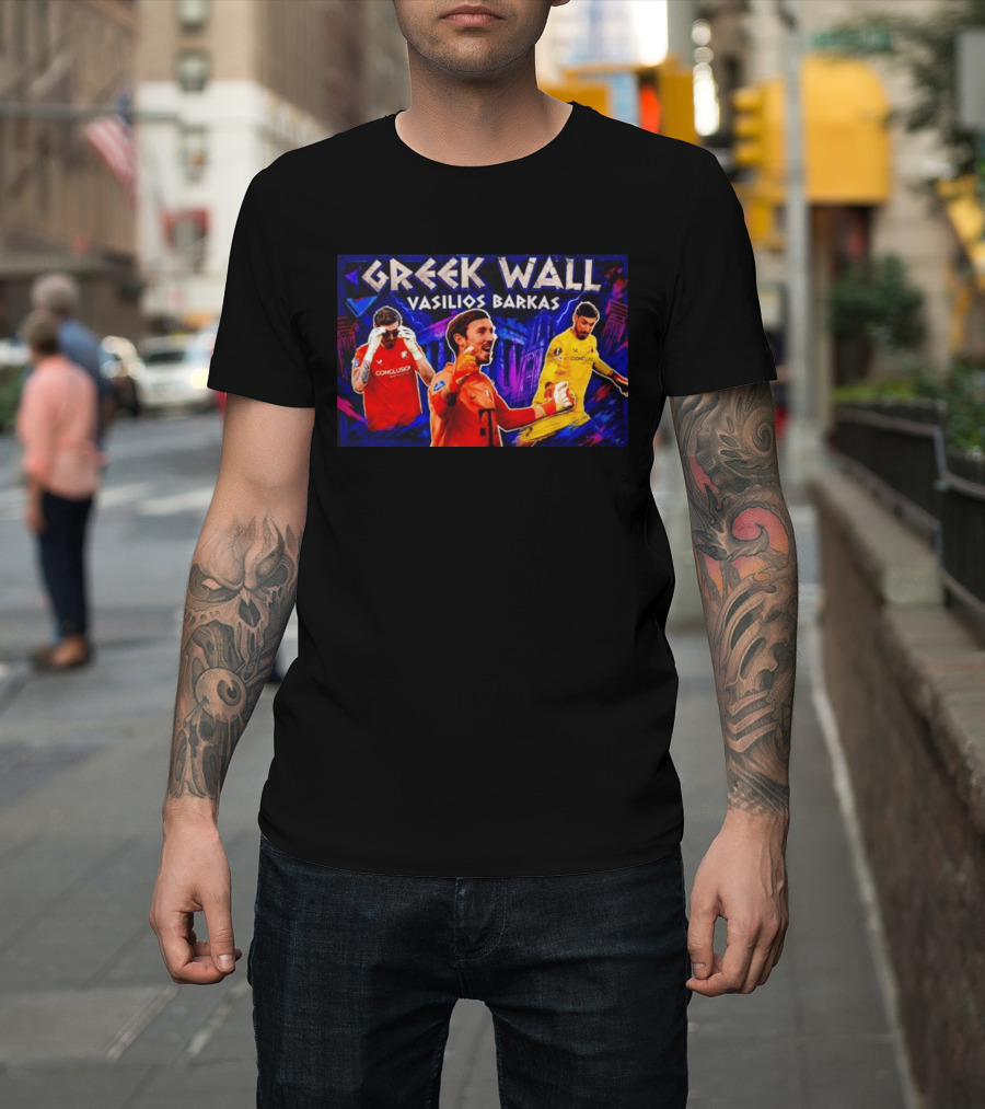Greek Wall Vasilios Barkas Goalkeeper Collage T-Shirt