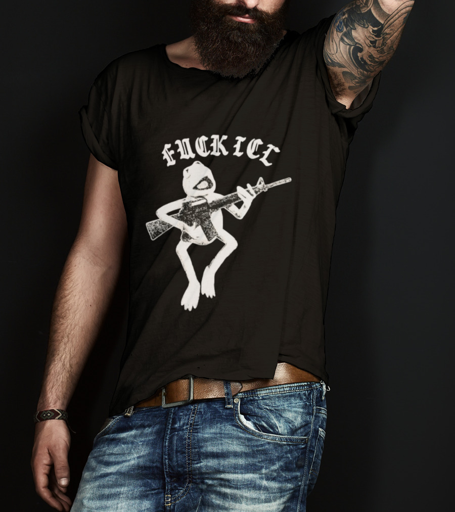 FUCKICE Kermit Frog United Snakes Meme T-Shirt