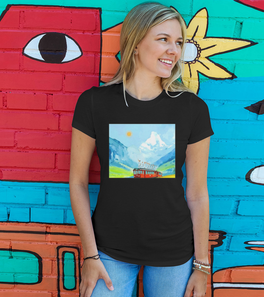 Lionel Messi Argentina Football Team Celebration On Swiss Alps Train T-Shirt