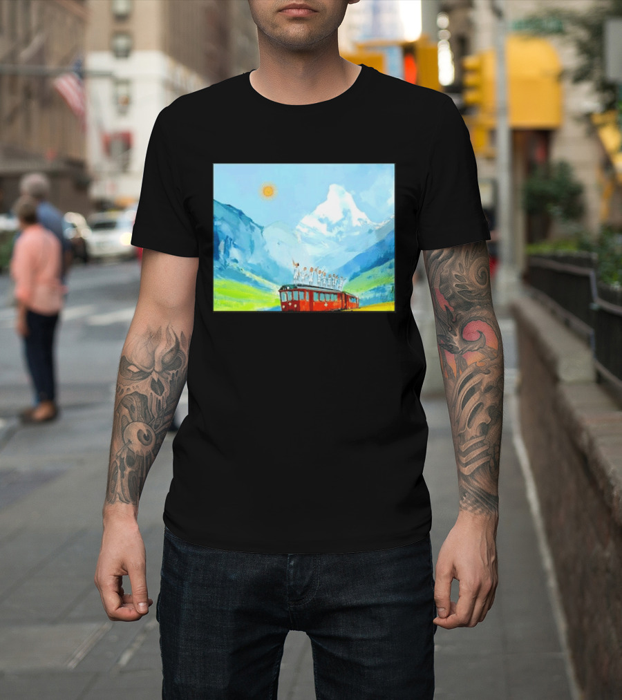 Lionel Messi Argentina Football Team Celebration On Swiss Alps Train T-Shirt