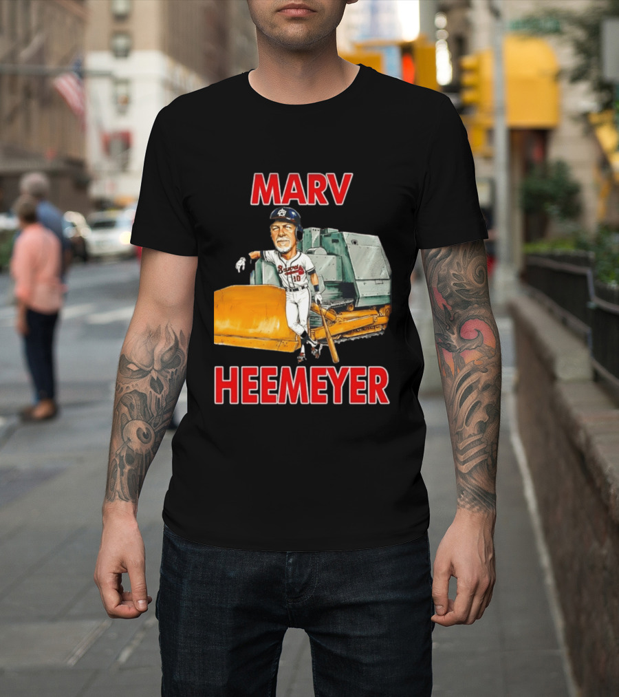Marv Heemeyer Braves Player And Bulldozer Combo T-Shirt