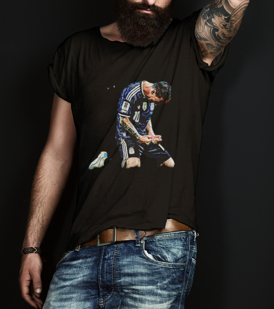 Messi Celebrates Argentina Victory With Passion And Emotion T-Shirt
