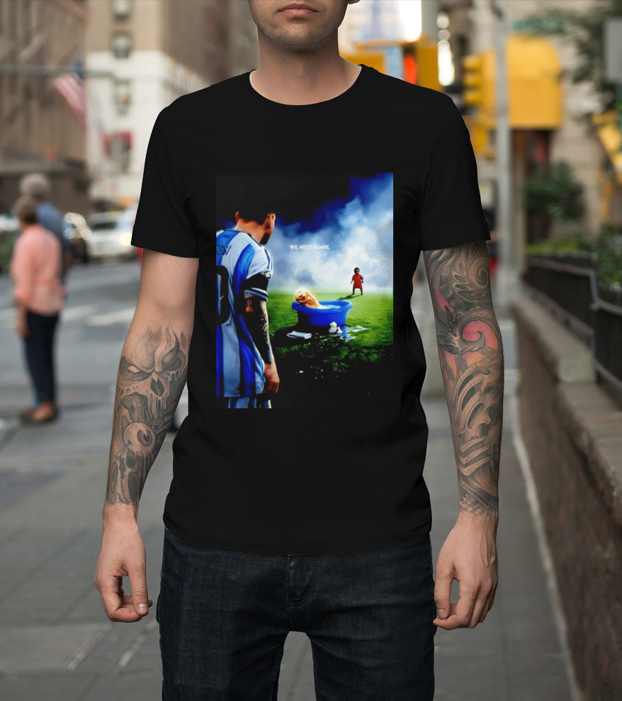 Messi X Lamine Yamal We Meet Again Argentina Spain Meme Football Scene T-Shirt