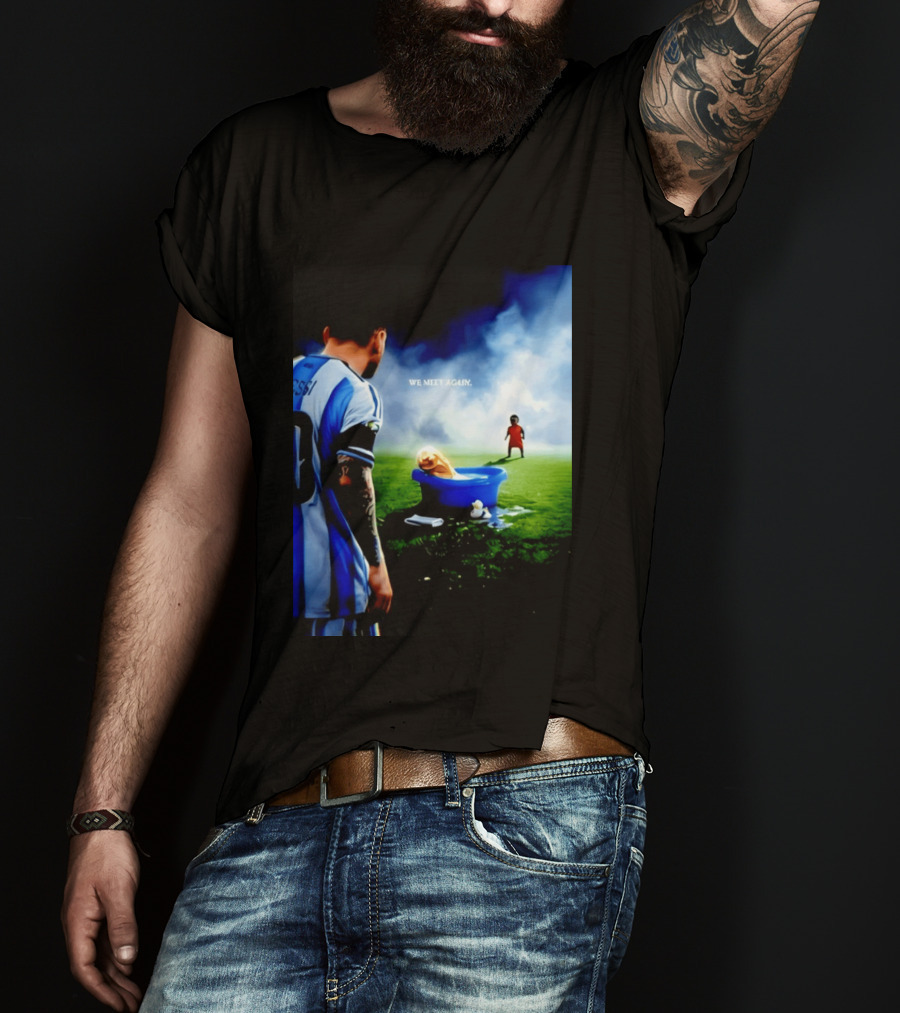 Messi X Lamine Yamal We Meet Again Argentina Spain Meme Football Scene T-Shirt