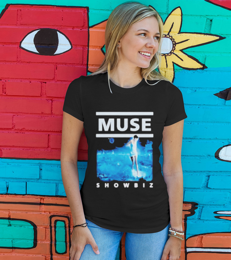 Muse Showbiz Album Cover Art Blue Aesthetic T-Shirt