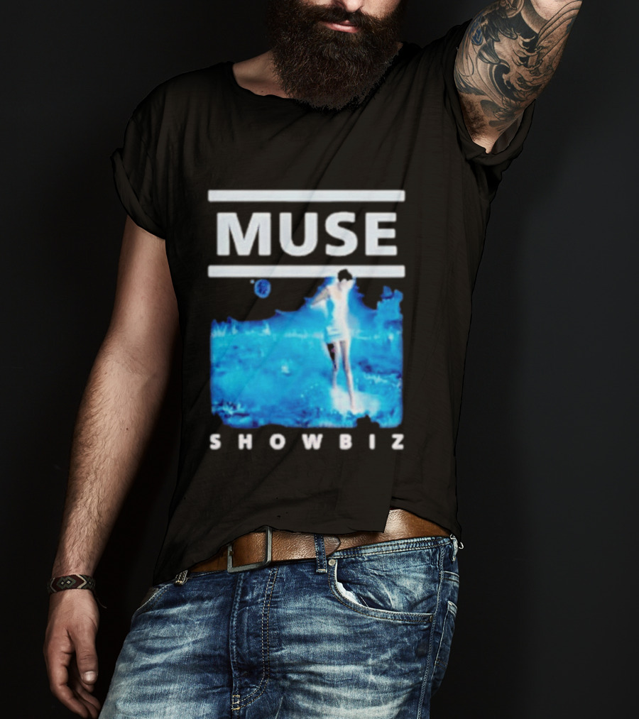 Muse Showbiz Album Cover Art Blue Aesthetic T-Shirt