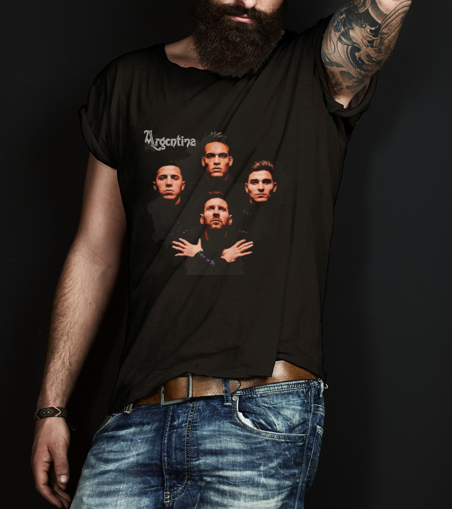 Argentina Messi Martinez Enzo Fernandez Julian Alvarez Albiceleste Four T-Shirt