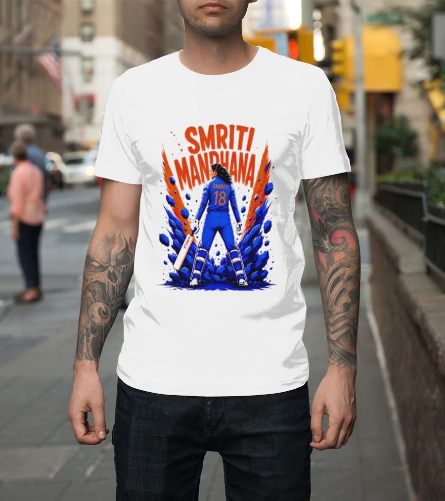 Smriti Mandhana 18 Cricket Star Power Play T-Shirt