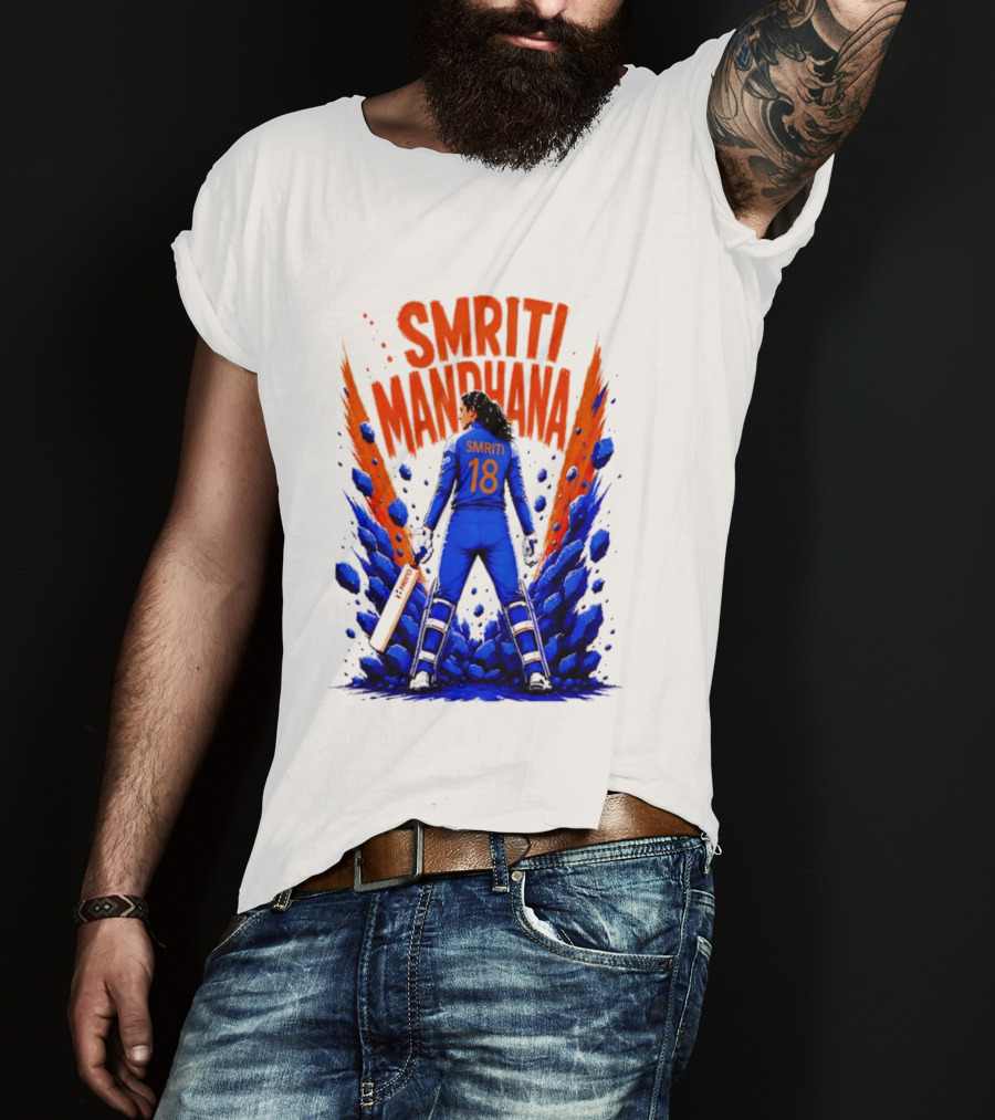 Smriti Mandhana 18 Cricket Star Power Play T-Shirt