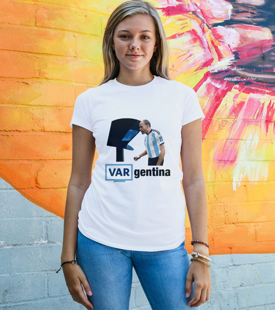 VAR Argentina Football Referee Interaction T-Shirt