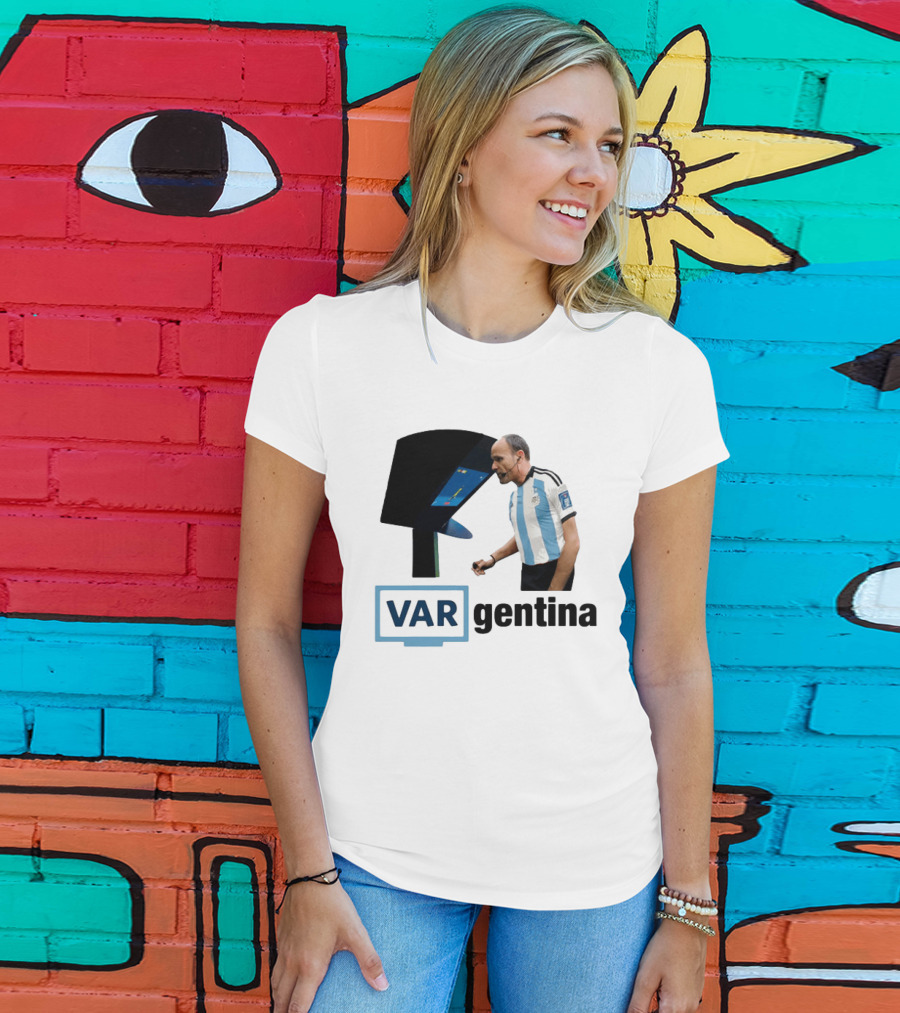 VAR Argentina Football Referee Interaction T-Shirt