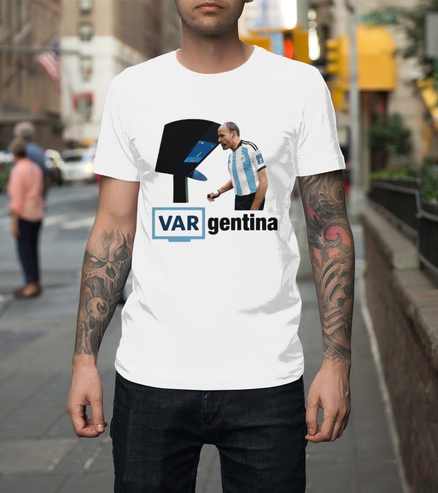 VAR Argentina Football Referee Interaction T-Shirt