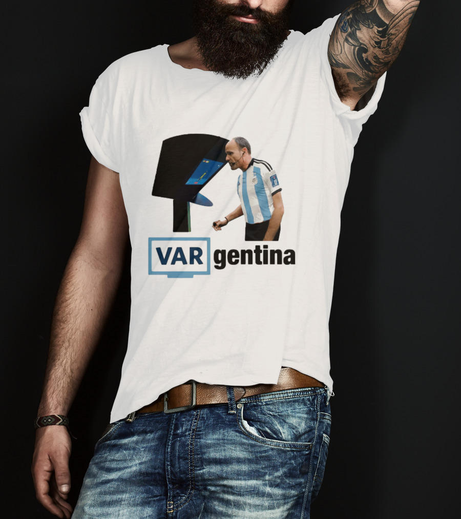 VAR Argentina Football Referee Interaction T-Shirt