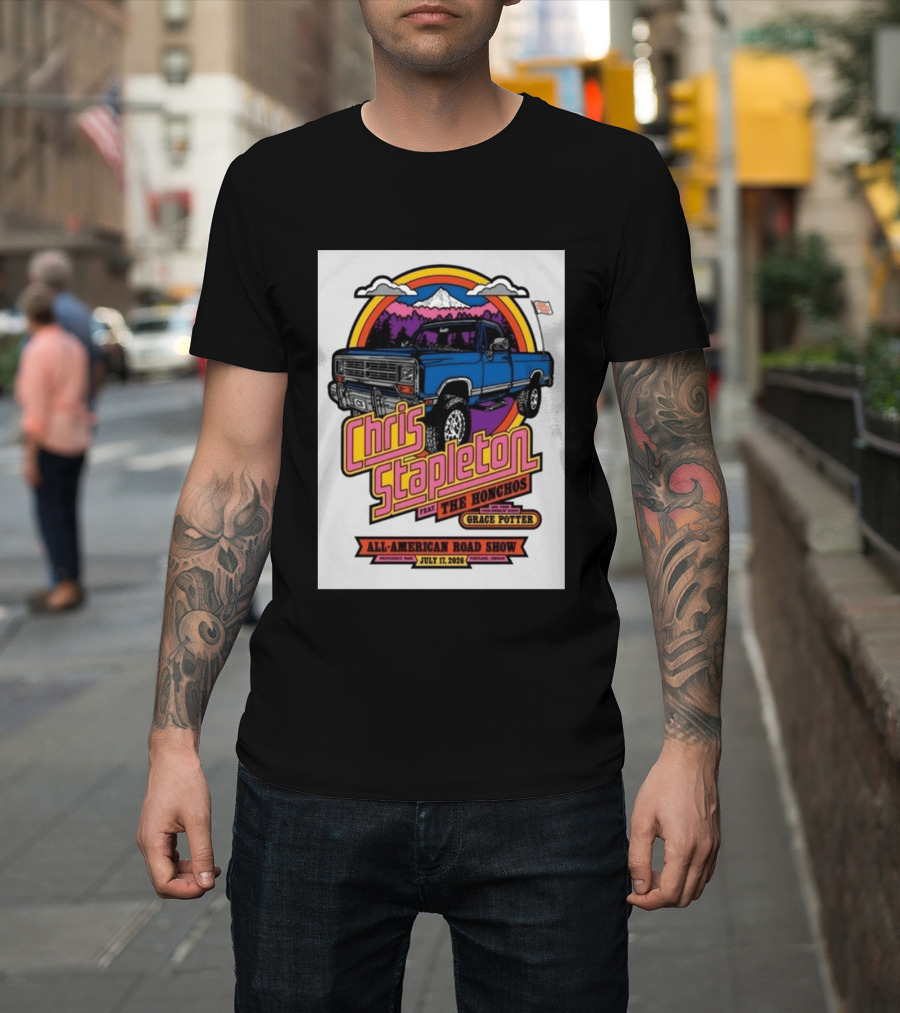 Chris Stapleton Feat The Honchos Grace Potter All American Road Show Providence Park Portland Oregon July 17 2026 T-Shirt