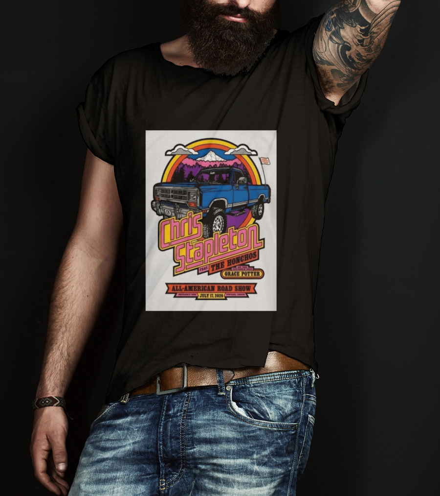 Chris Stapleton Feat The Honchos Grace Potter All American Road Show Providence Park Portland Oregon July 17 2026 T-Shirt
