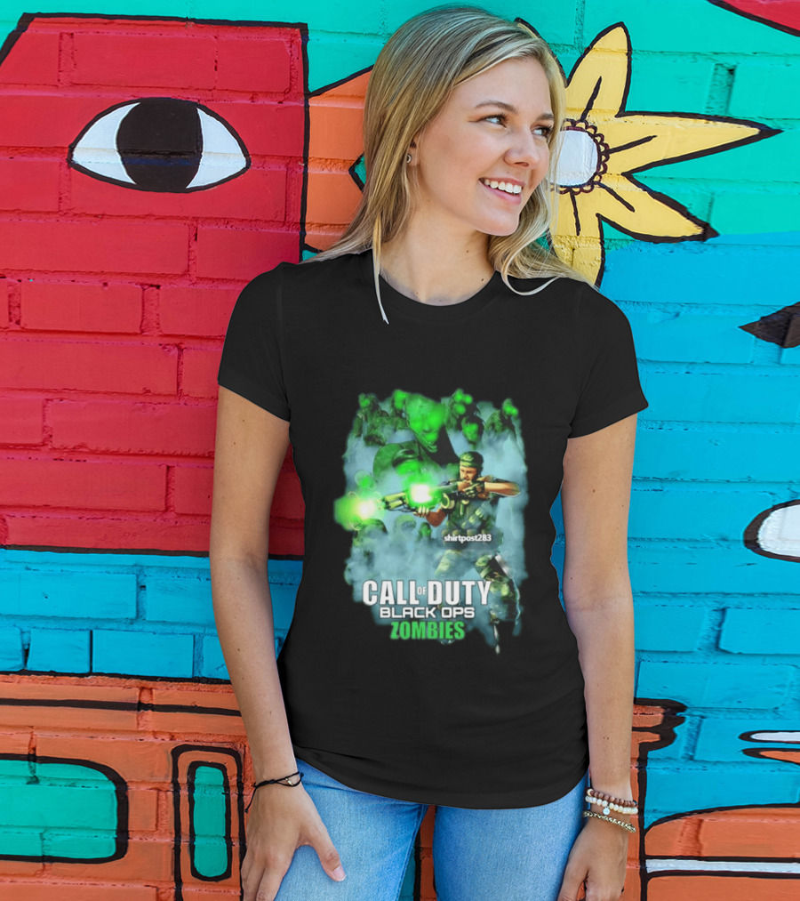 Call Of Duty Black Ops Zombies Tank Dempsey Battle Scene T-Shirt