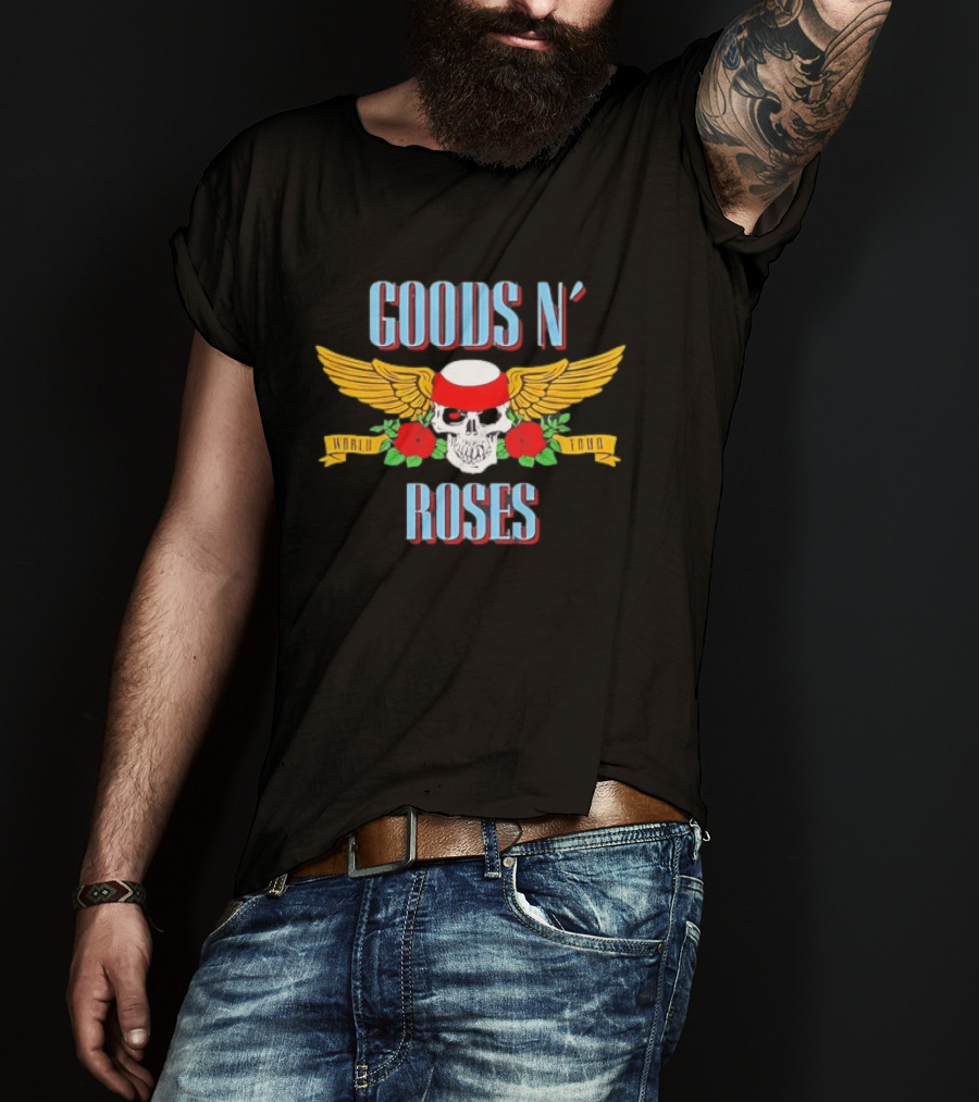 Goods N Roses Skull Wing World Tour T-Shirt