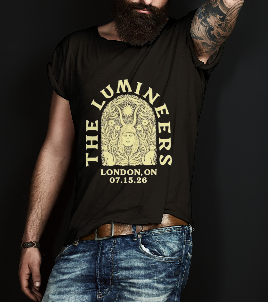 The Lumineers London ON 07.15.26 Concert Event Art Floral Motif T-Shirt