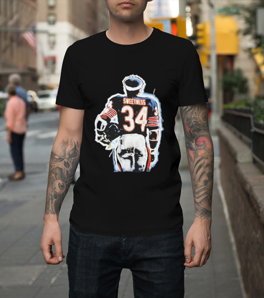 Walter Payton Sweetness 34 Chicago Bears Football Jersey Player T-Shirt