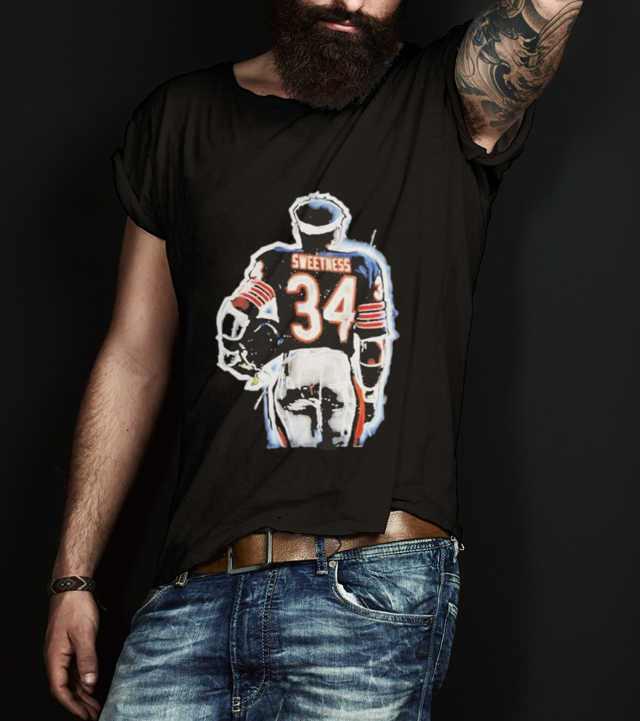 Walter Payton Sweetness 34 Chicago Bears Football Jersey Player T-Shirt