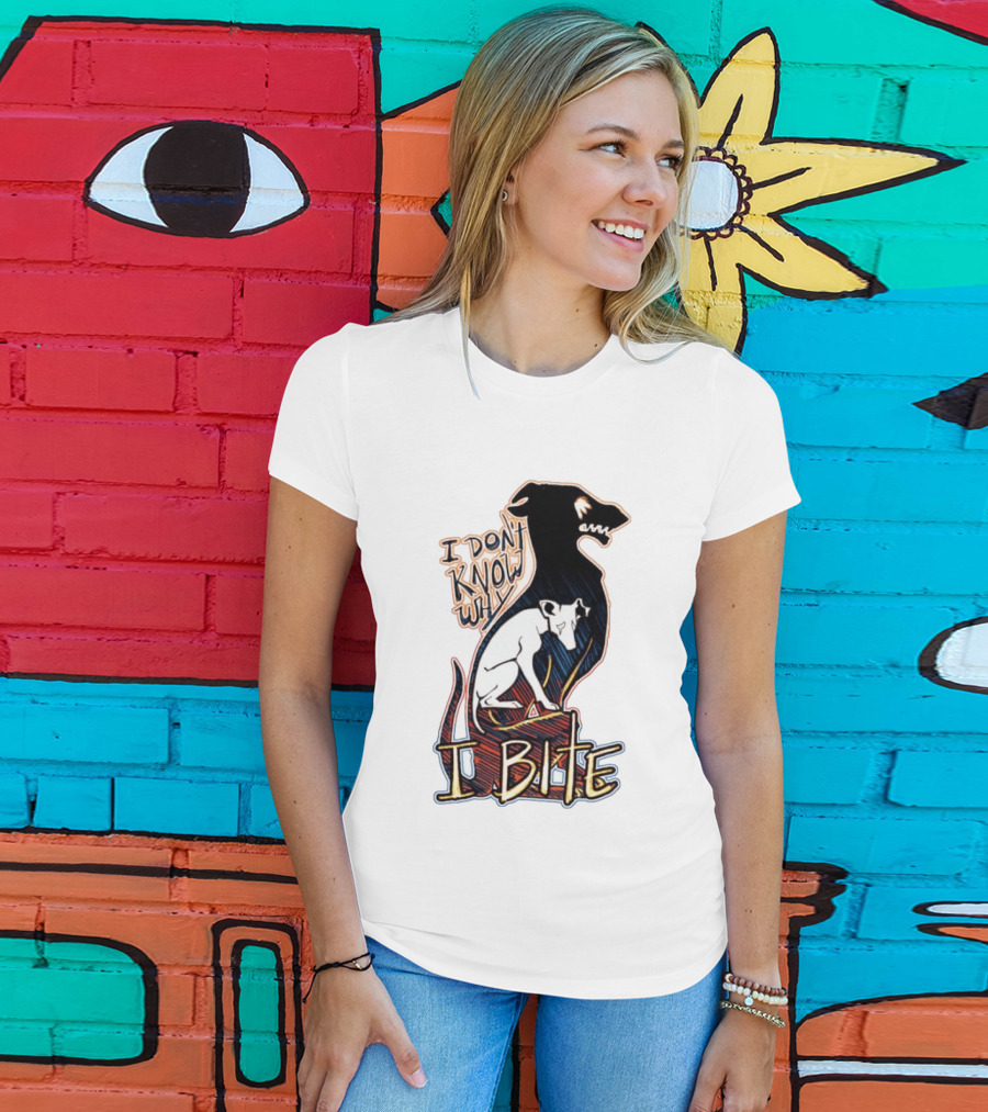 I Don't Know Why I Bite Dog Greyhound T-Shirt