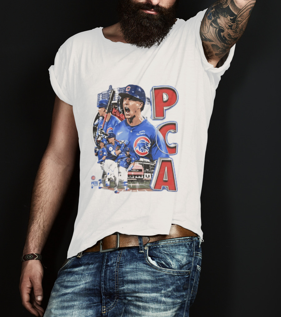 PCA Pete Crow Armstrong Chicago Cubs Baseball Collage T-Shirt