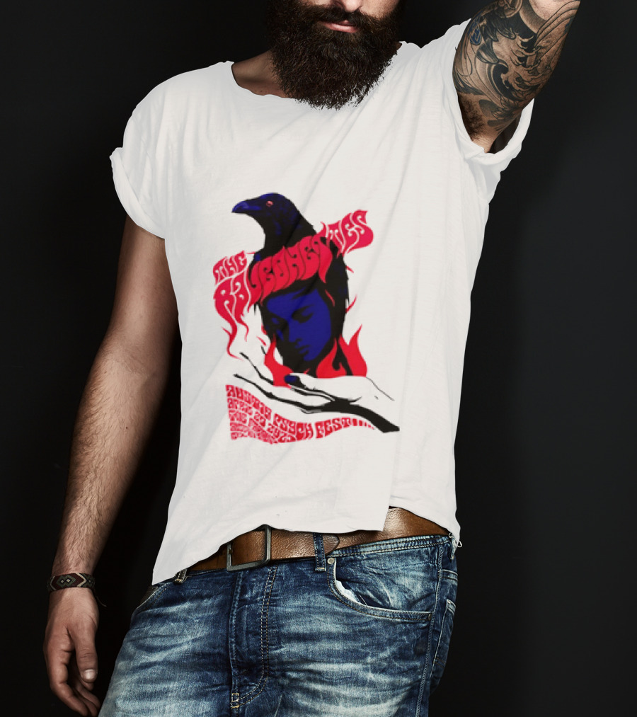 Raveonettes Austin Psych Fest Crow Fire Elements 2014 T-Shirt