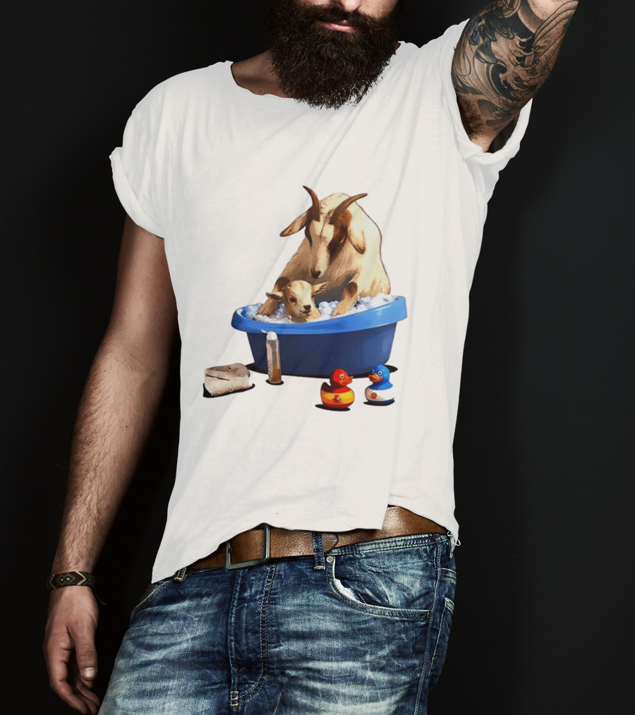 Spain Argentina Rubber Duckies Goat Bath Fun Time T-Shirt