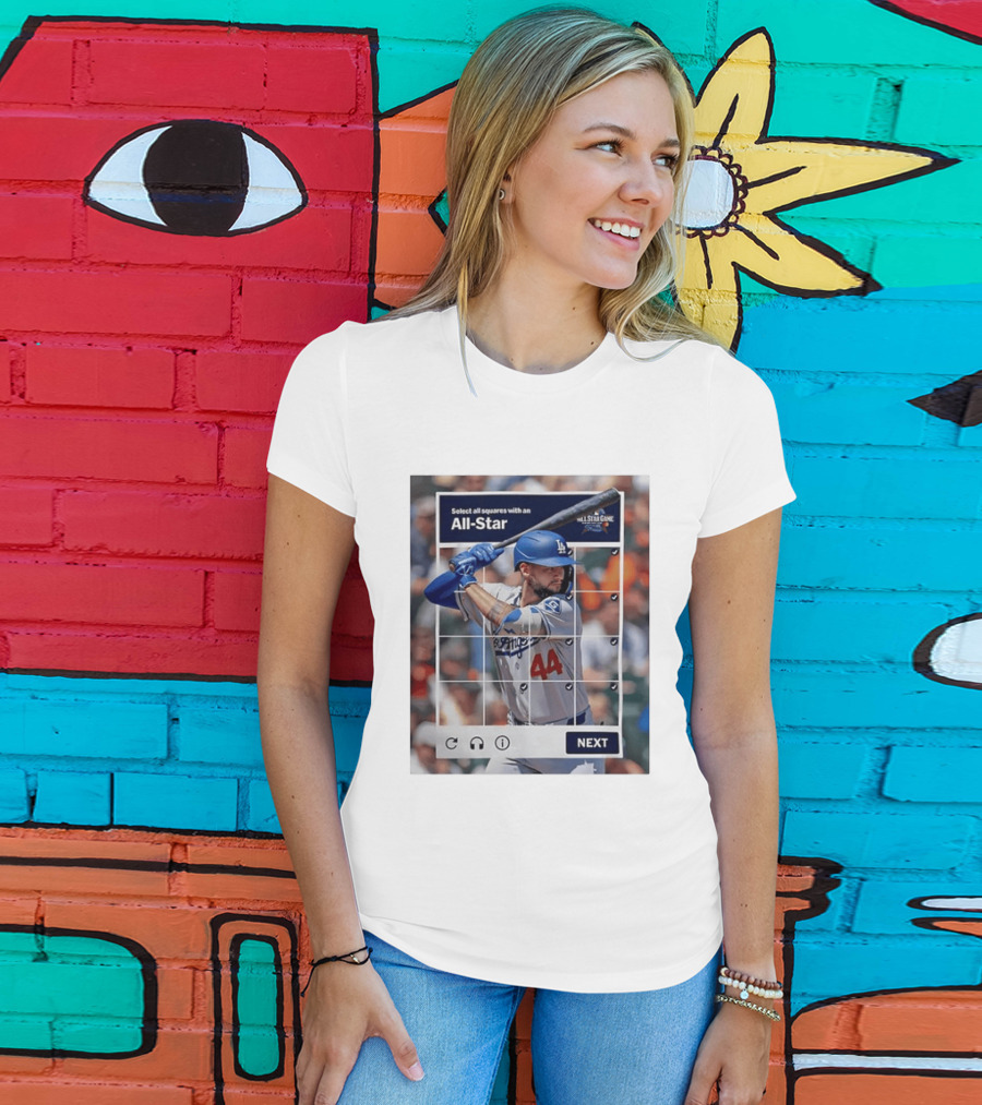 Select All Squares With An All Star Los Angeles Dodgers Baseball Meme T-Shirt