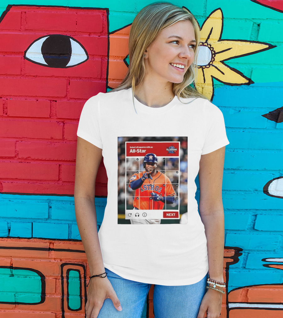 Yordan Alvarez Houston Astros Select All Squares All Star Captcha Meme T-Shirt