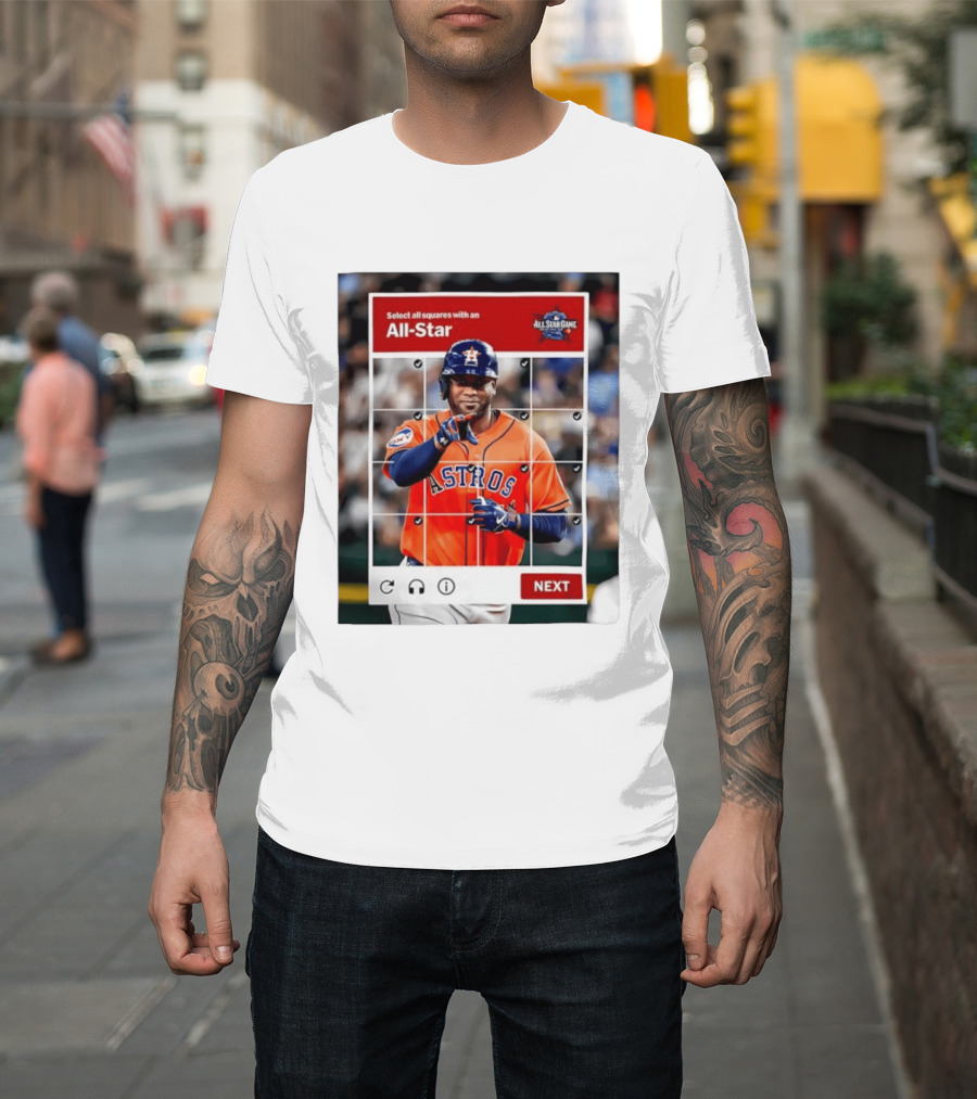 Yordan Alvarez Houston Astros Select All Squares All Star Captcha Meme T-Shirt