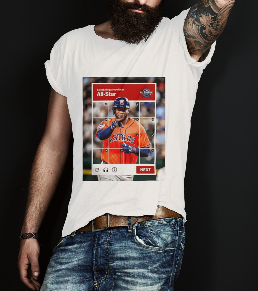 Yordan Alvarez Houston Astros Select All Squares All Star Captcha Meme T-Shirt