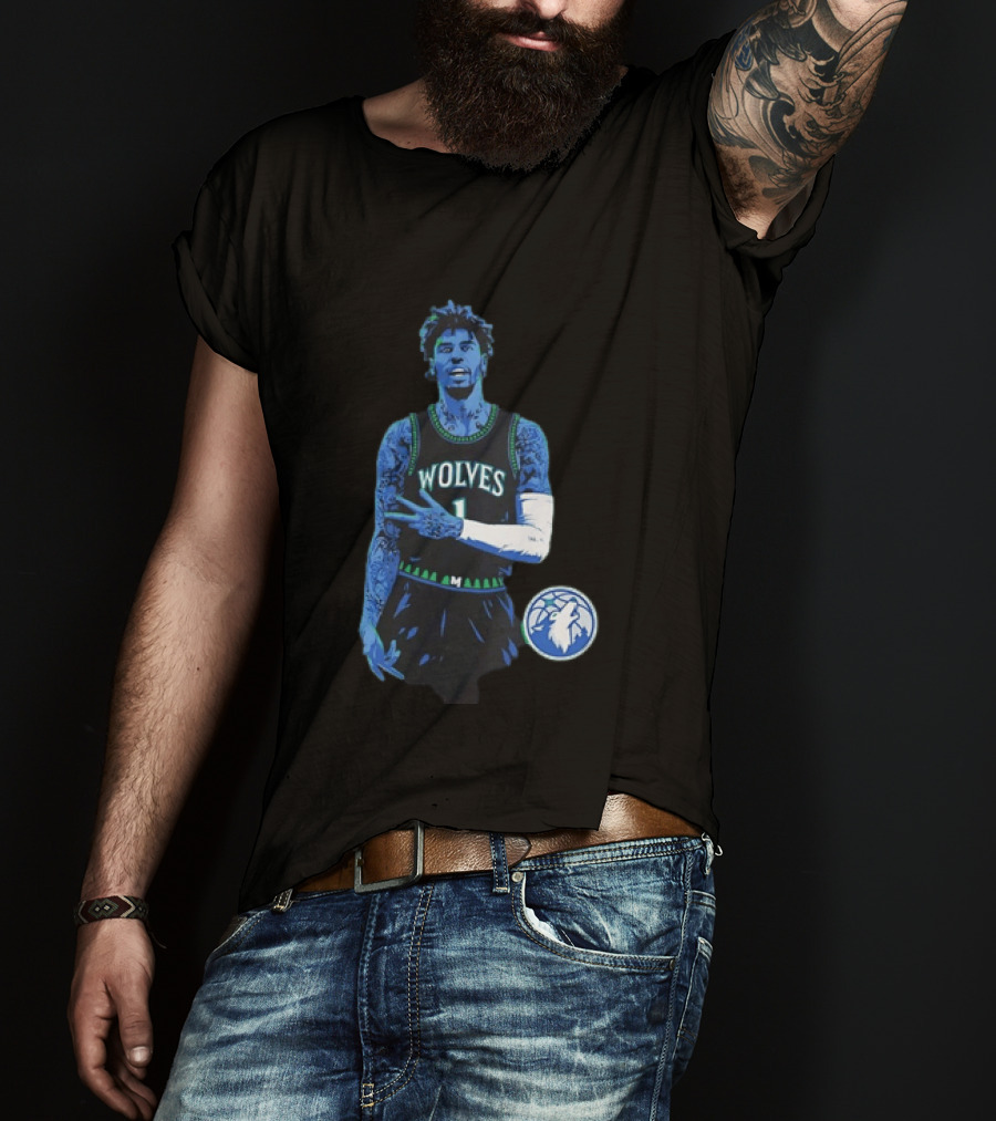 Anthony Edwards Wolves 1 Minnesota Timberwolves Basketball T-Shirt