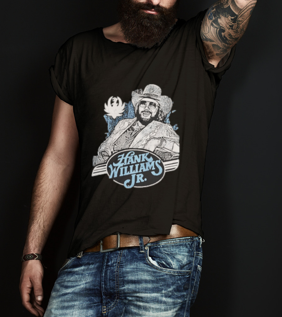 Hank Williams Jr 90s Anniversary Iconic Cowboy T-Shirt