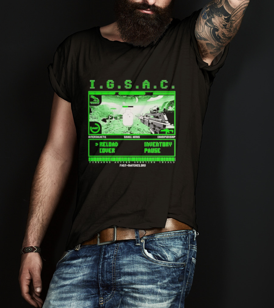 I.G.S.A.C Reload Cover Inventory Pause Gaming Interface Display T-Shirt